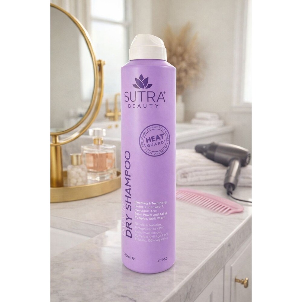 Sutra Beauty Heat Guard Dry Shampoo 8oz Vegan Volume Refresh Spray Oil‑Absorbing